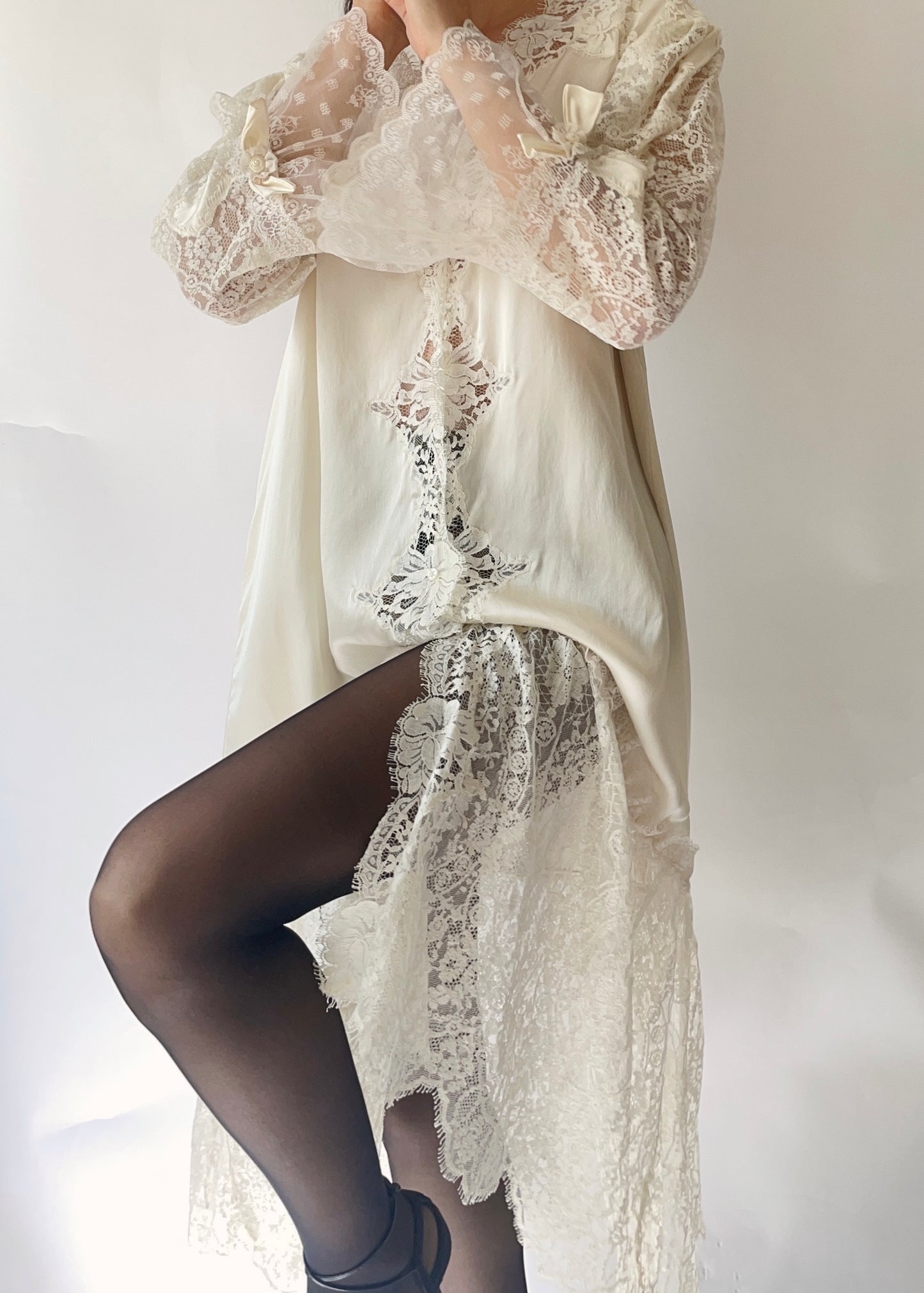 Vintage Christian Dior Silk Robe Dress