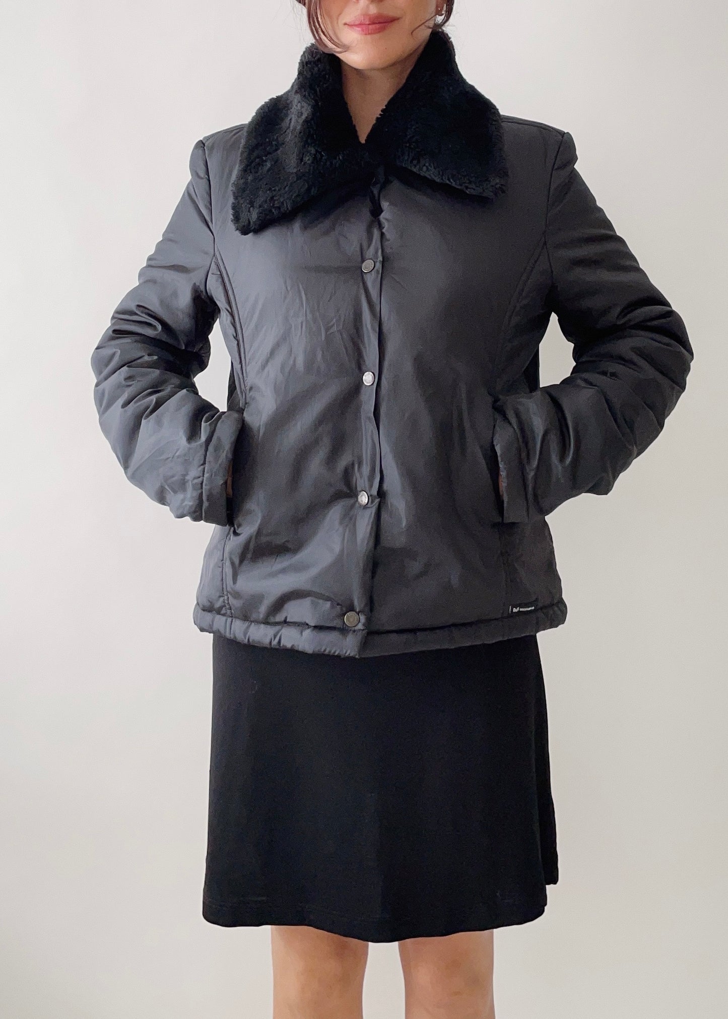 Vintage D&G Faux Fur Bomber Jacket