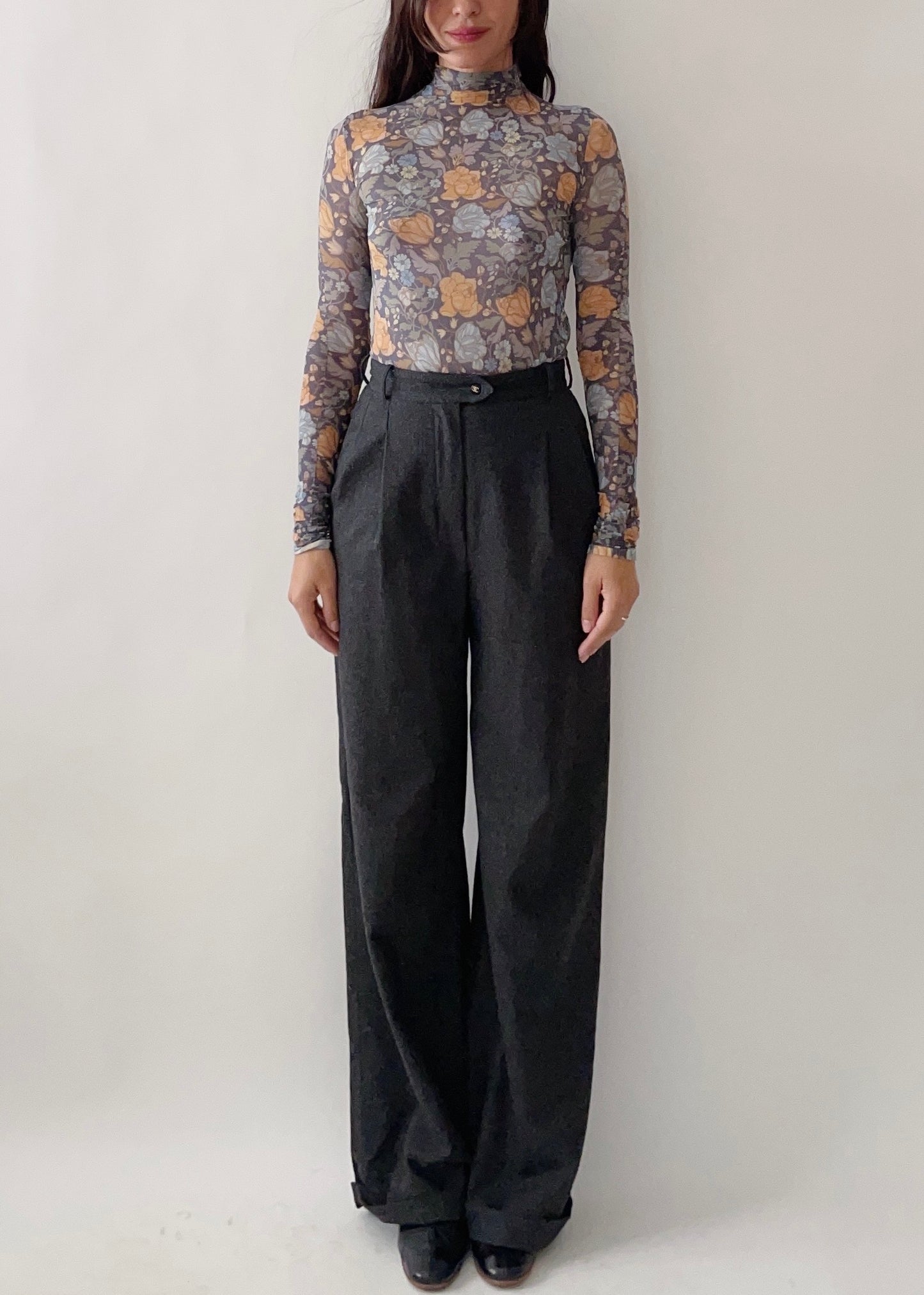 Vintage Chanel CC Wool Trousers
