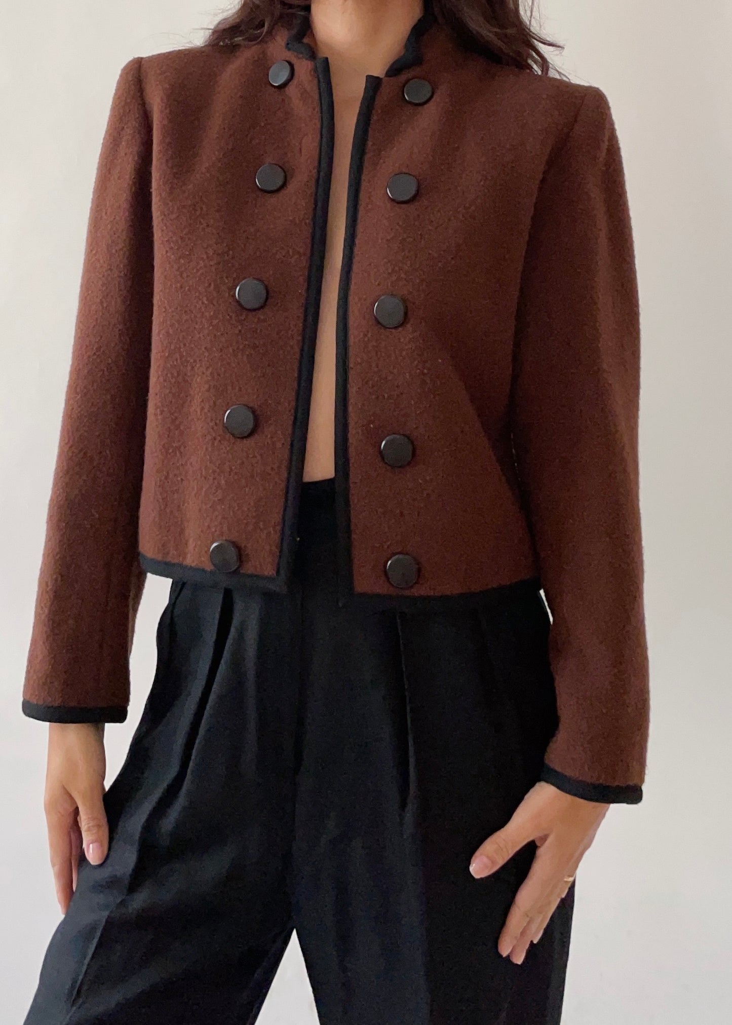 Vintage YSL Brown Wool Jacket