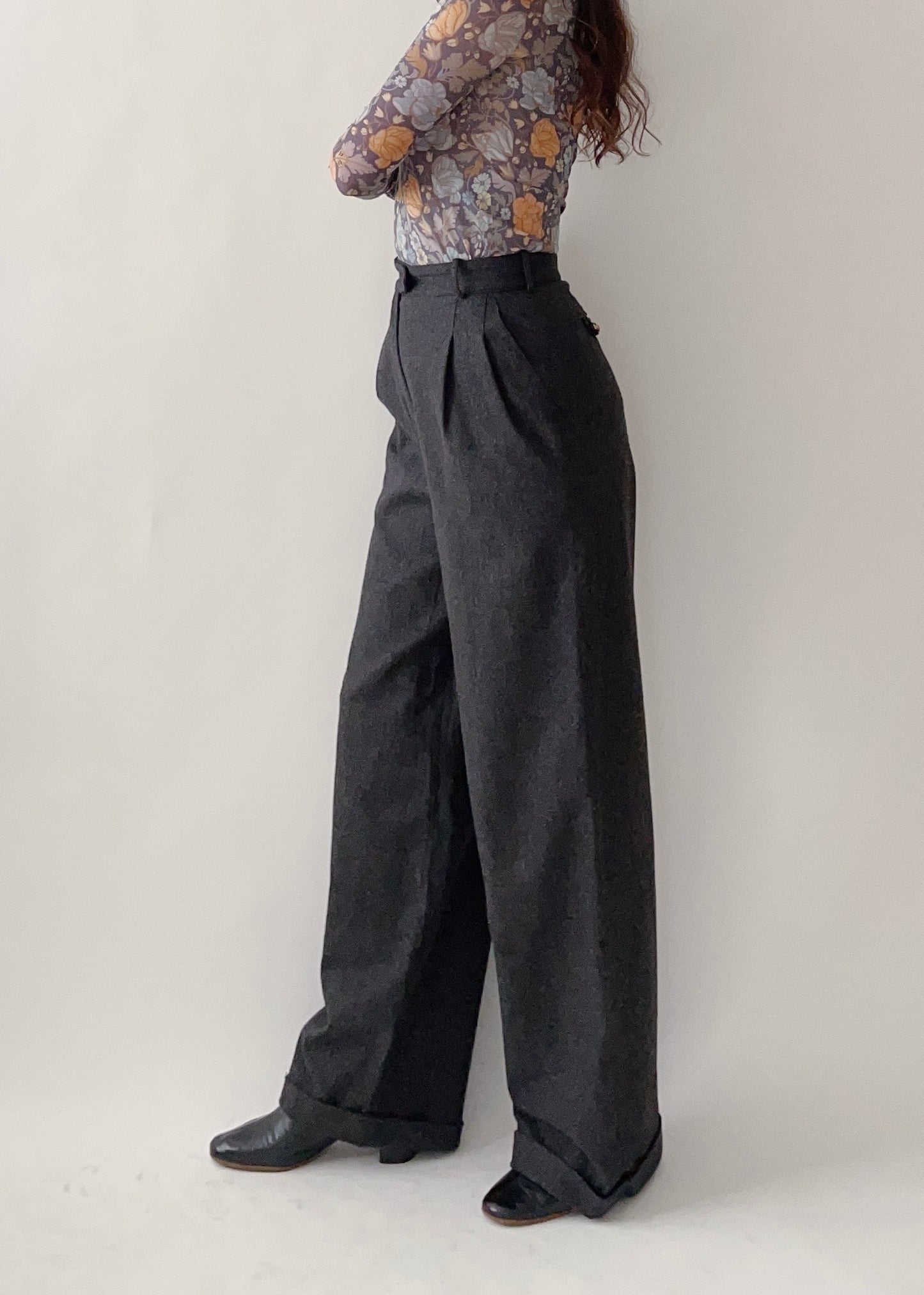 Vintage Chanel CC Wool Trousers