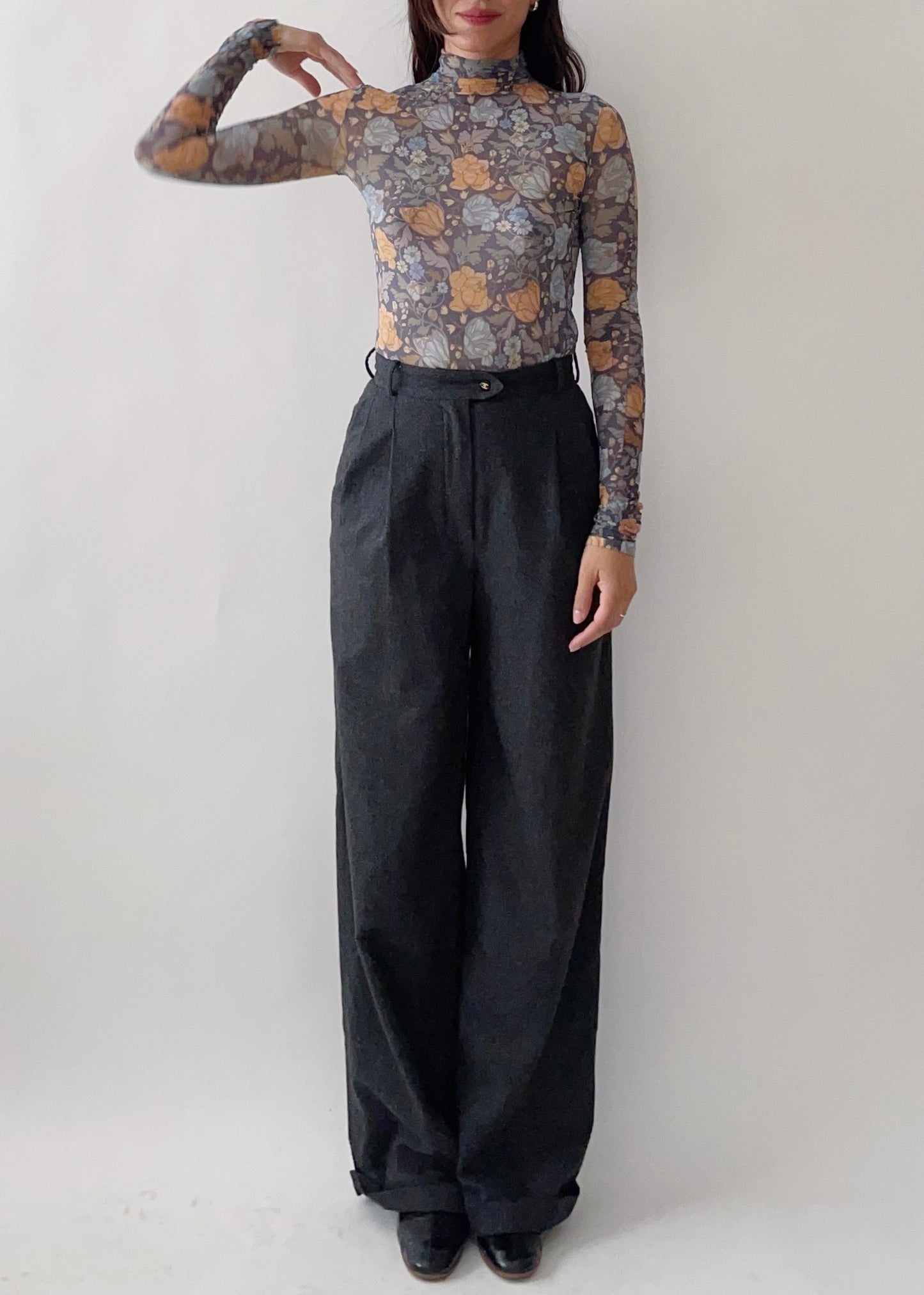 Vintage Chanel CC Wool Trousers