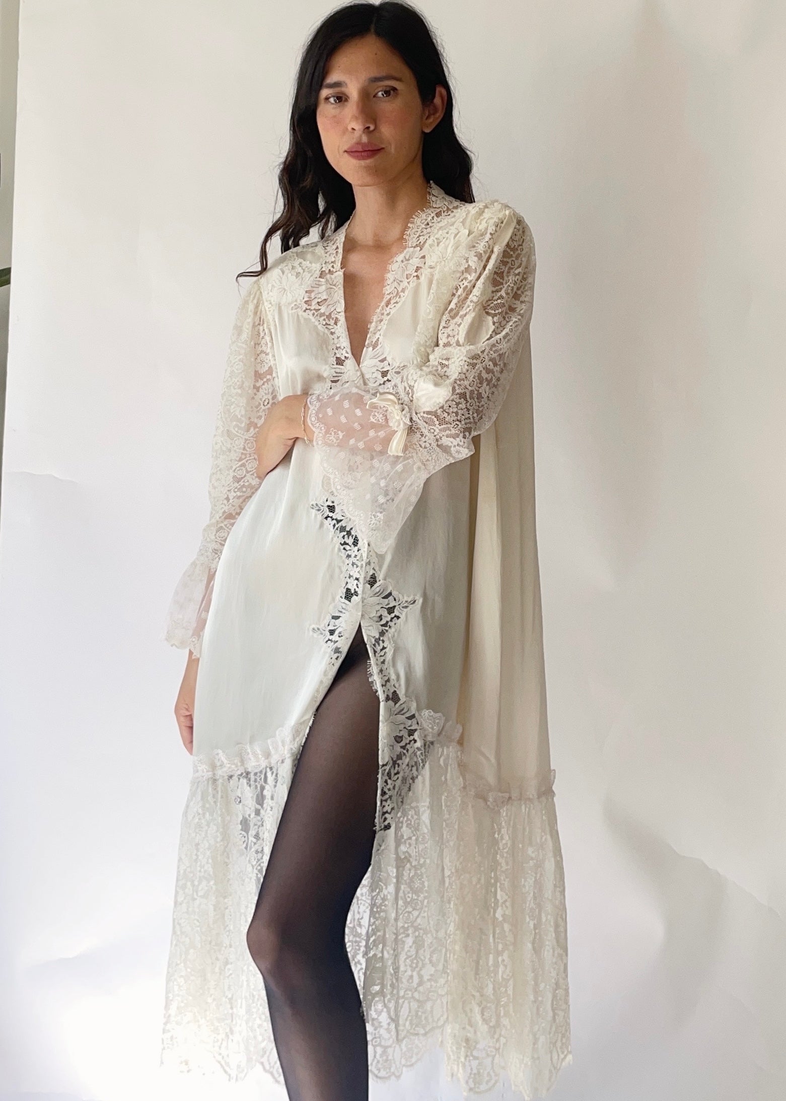 christian dior lace dress CHRISTIAN DIOR LIGHT GRAY LACE PLEATED MAXI DRESS SIZE 38 BY JOHN GALLIANO 2009