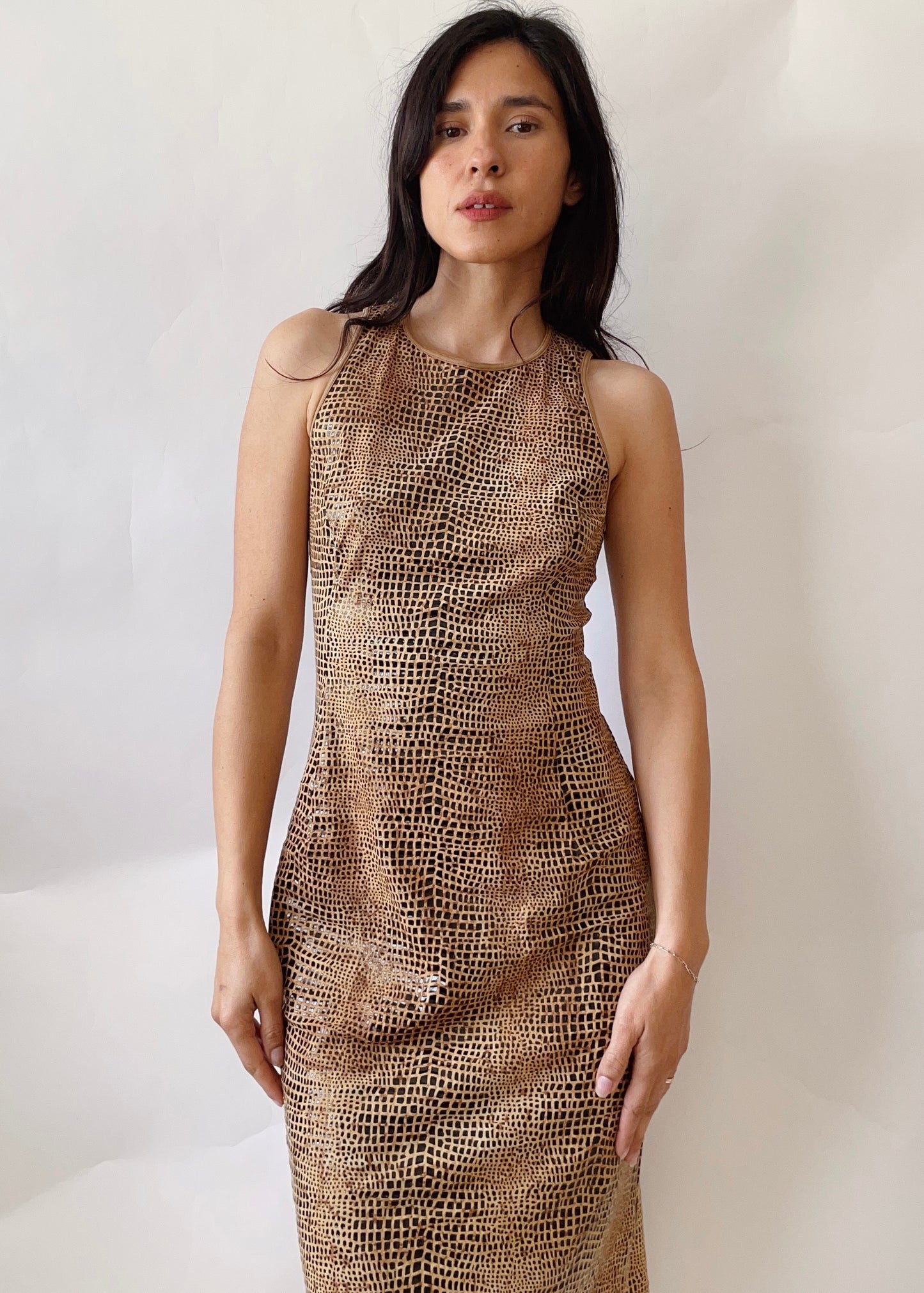 2000s Plein Sud Snake Print Dress
