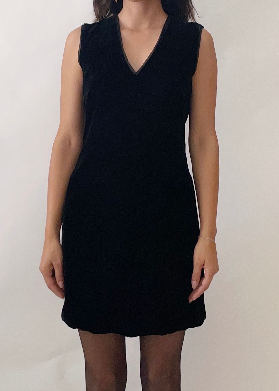 Vintage Prada Black Velvet Dress