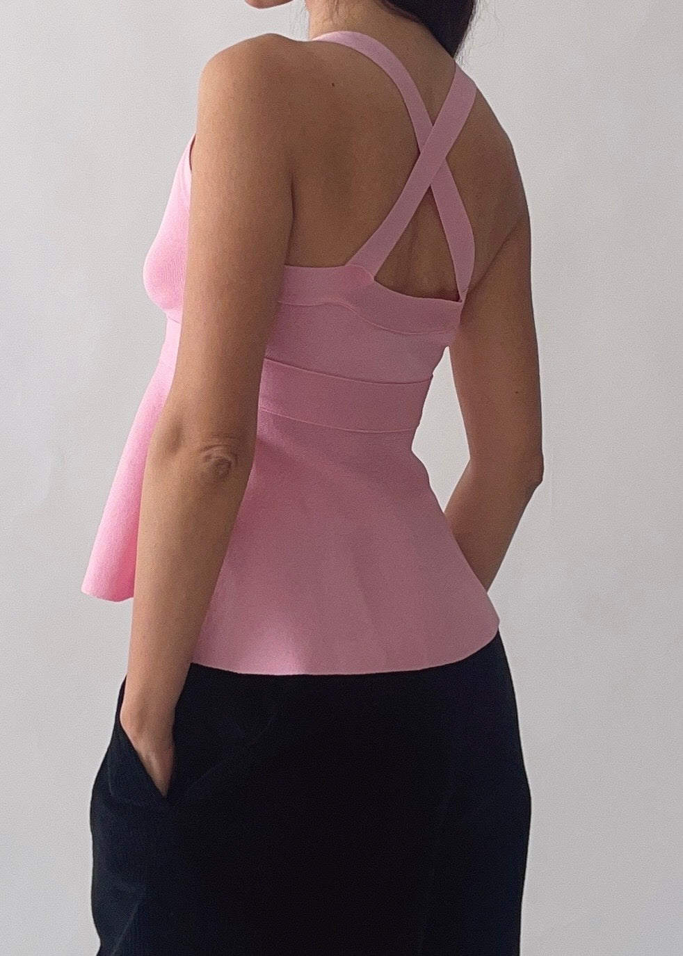 Moschino Pink Halter Knit Top