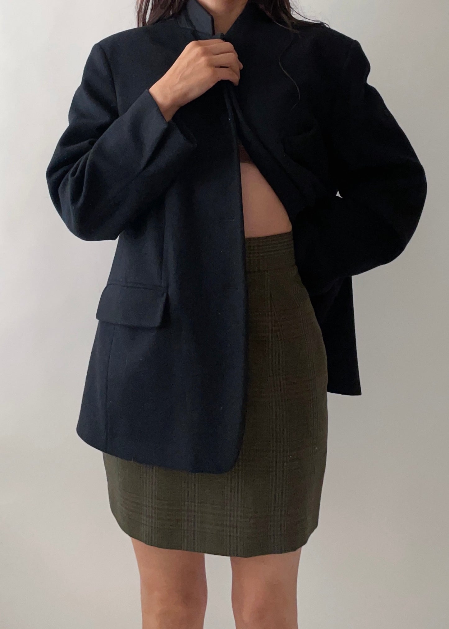 Vintage Moschino Plaid Mini Skirt