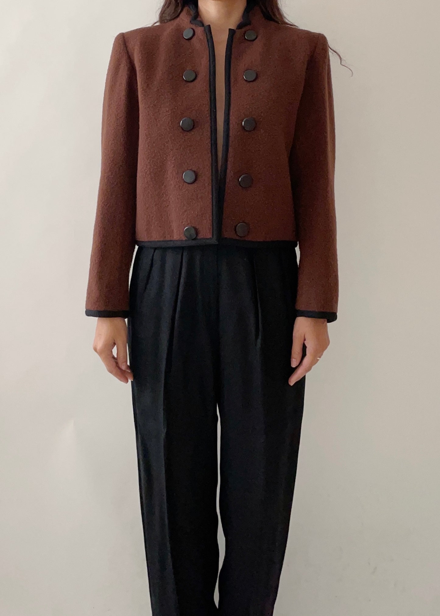 Vintage YSL Brown Wool Jacket