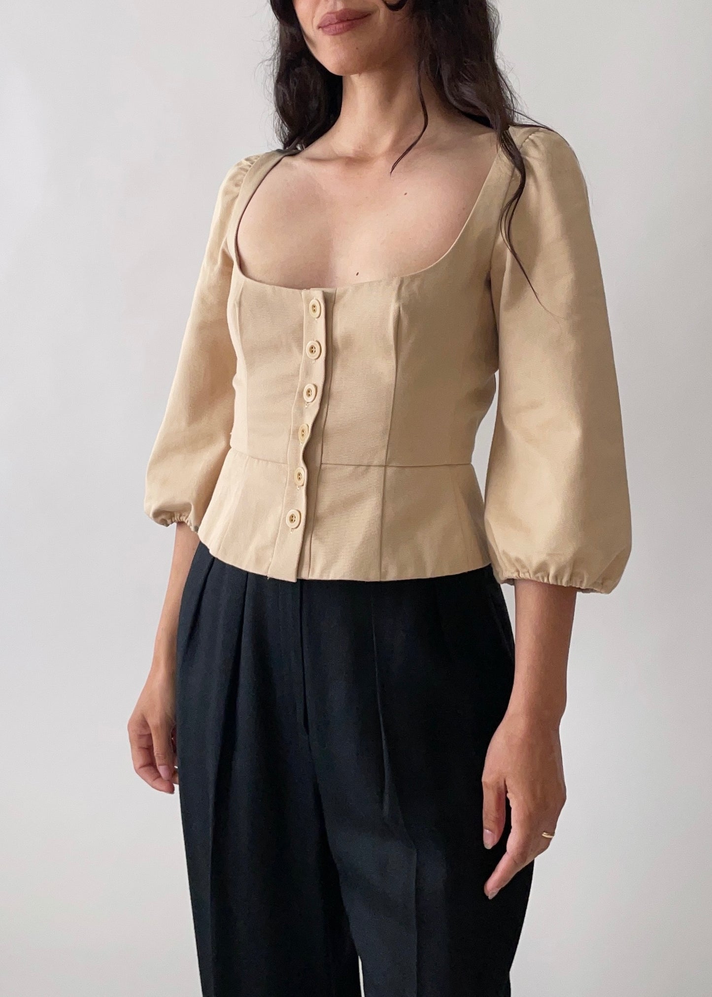 Vintage Prada Square Neck Top