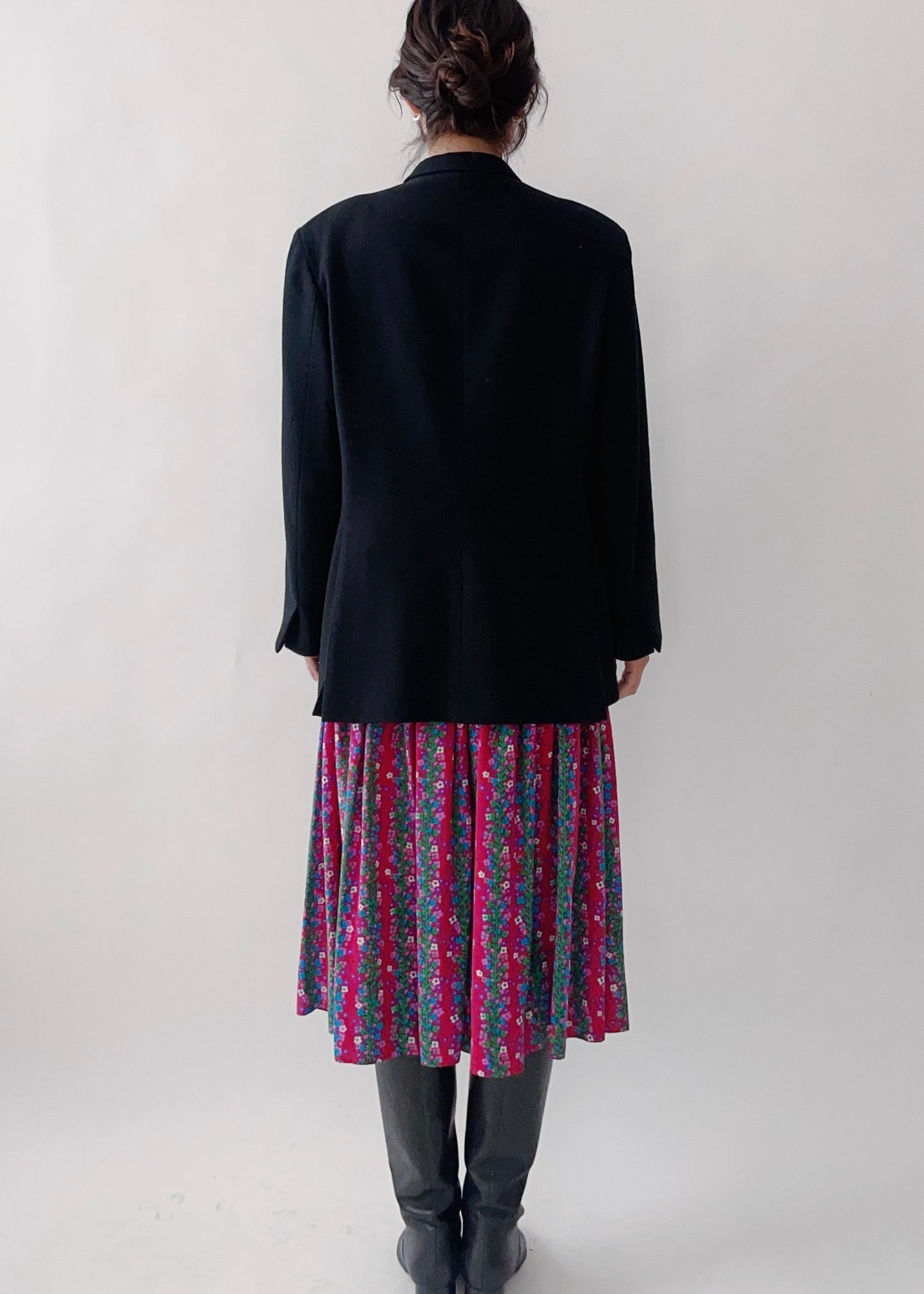 1977 YSL Silk Floral Skirt