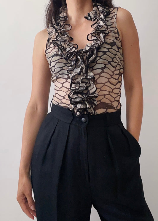 French Silk Ruffle Corset