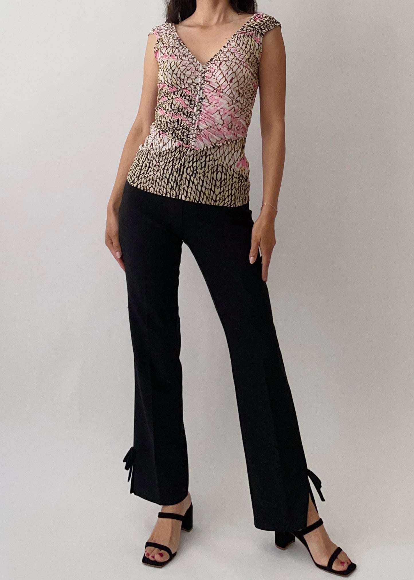 90s Moschino Bow Straight Pants