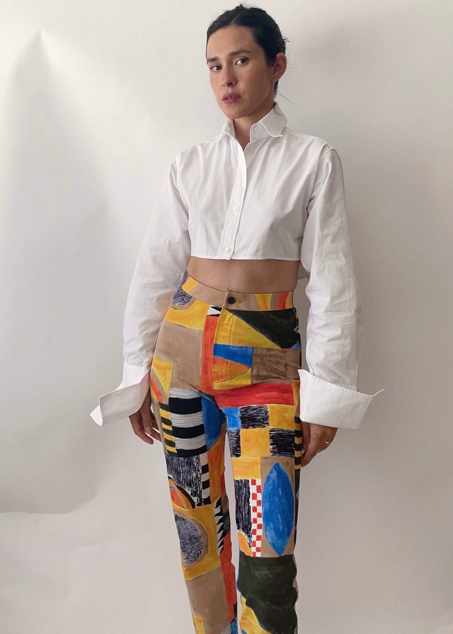 Vintage Liza Bruce Cropped Oxford Shirt