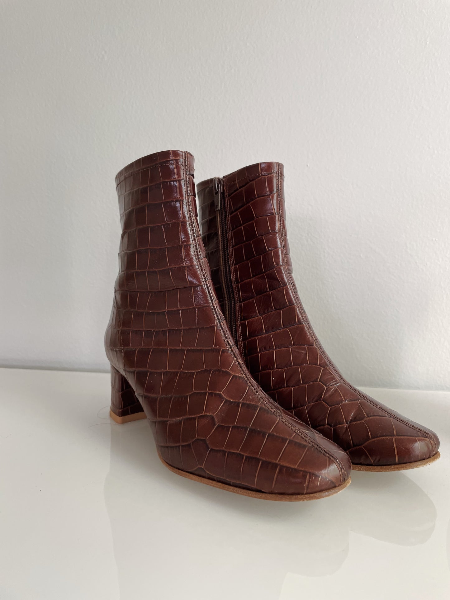 By Far Sofia Croc Nutella Boots