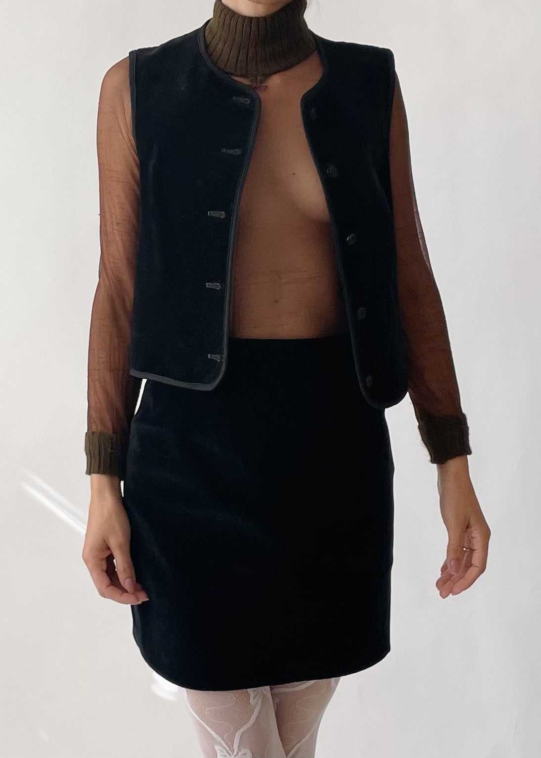 Courrèges Logo Mesh Top