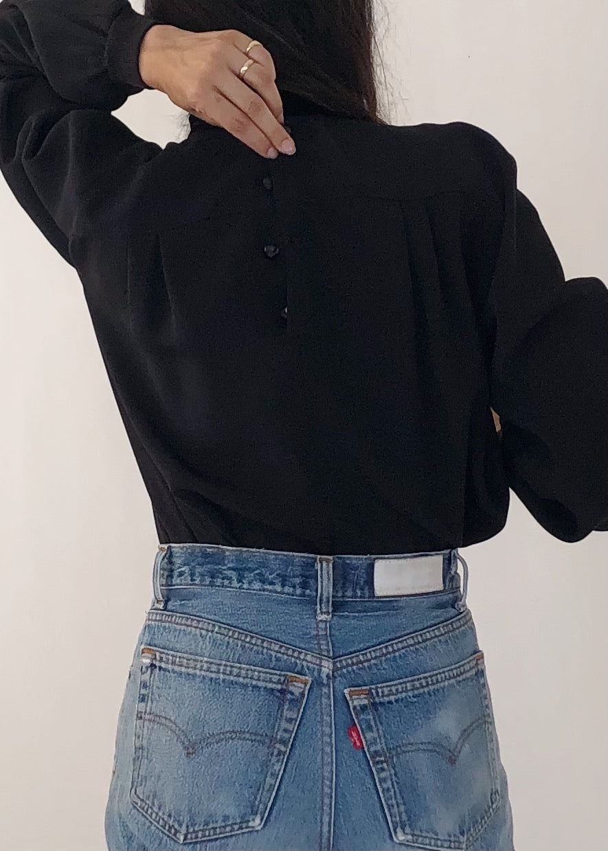 Vintage Valentino Silk Bow Blouse