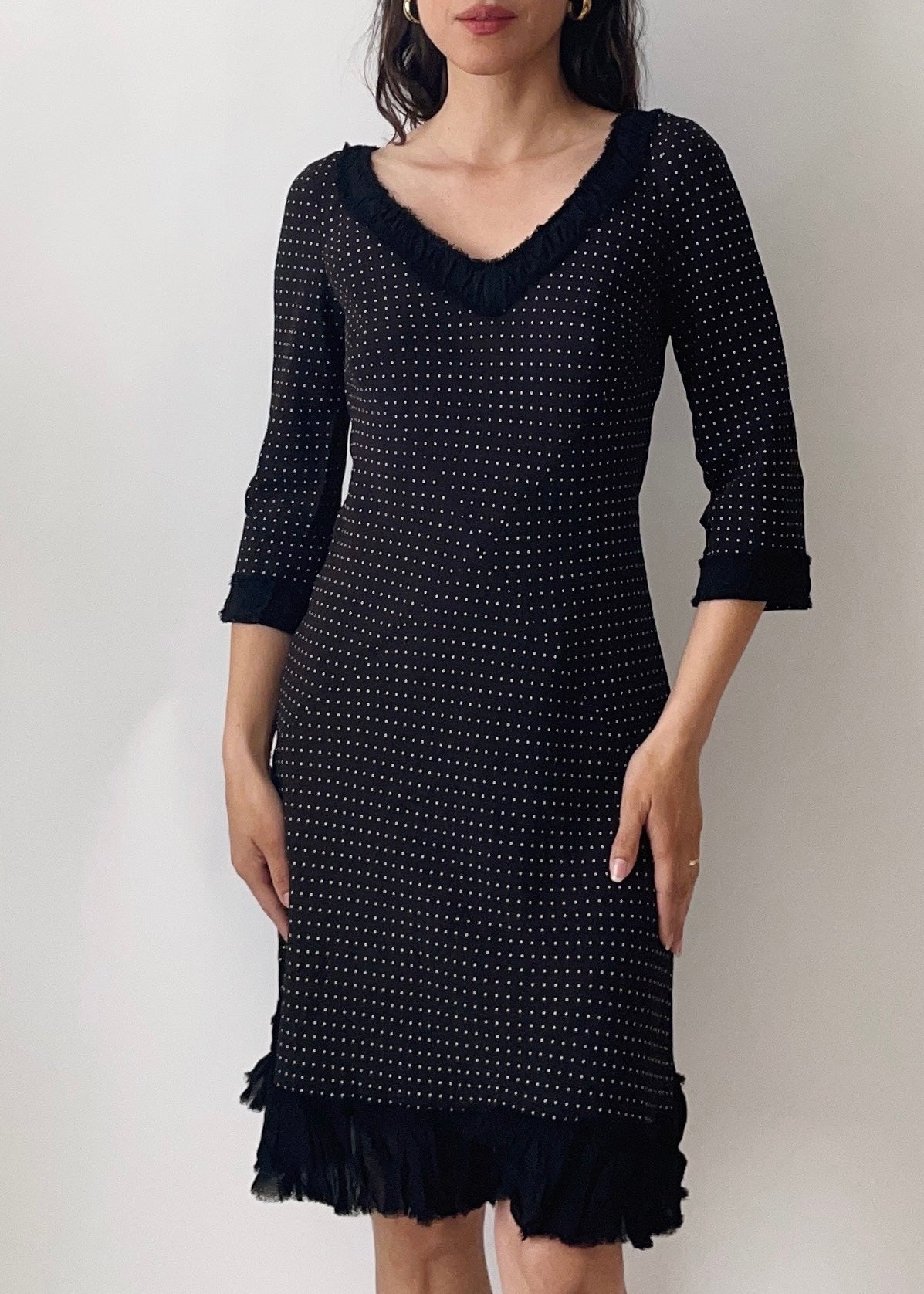Vintage Italian Silk Polkadot Dress