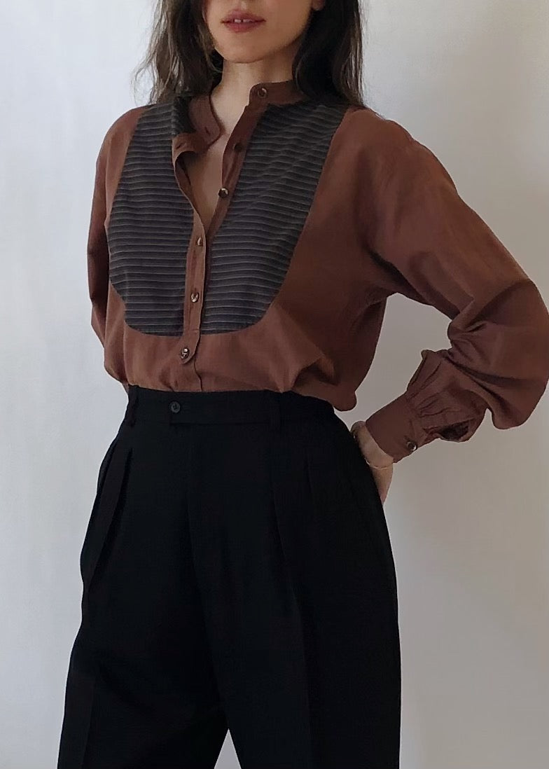 Vintage Yves Saint Laurent Tuxedo Top
