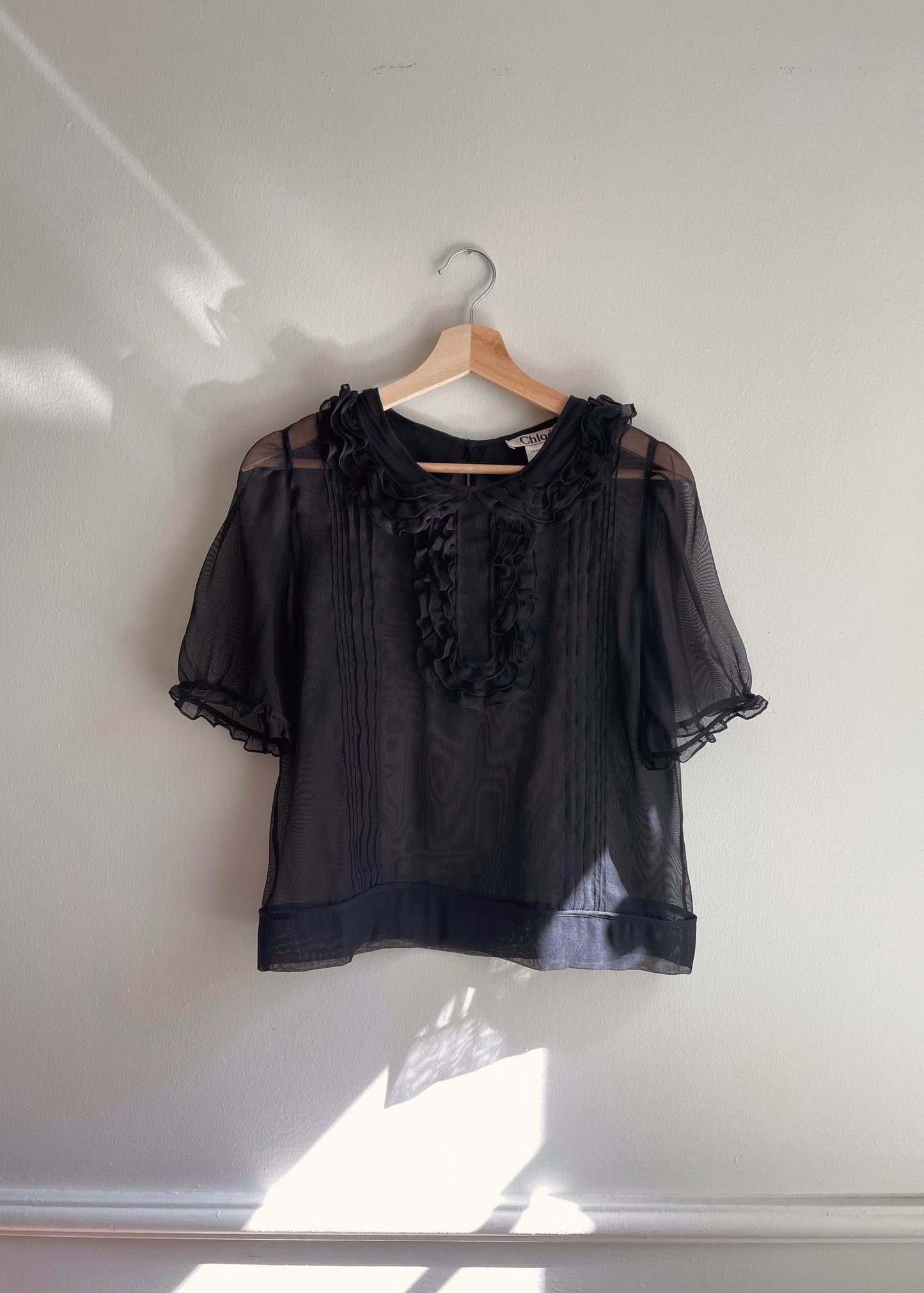 Vintage Chloe Silk Ruffle Top