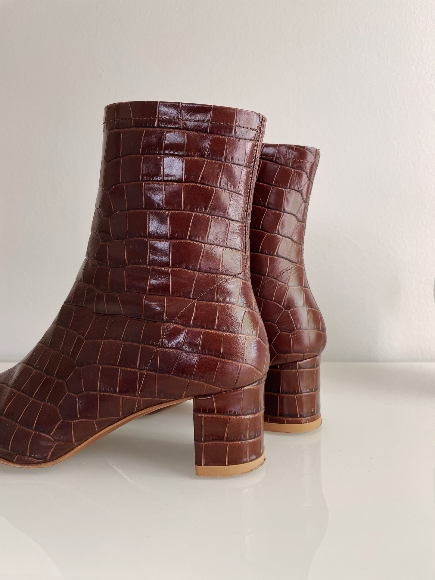By Far Sofia Croc Nutella Boots