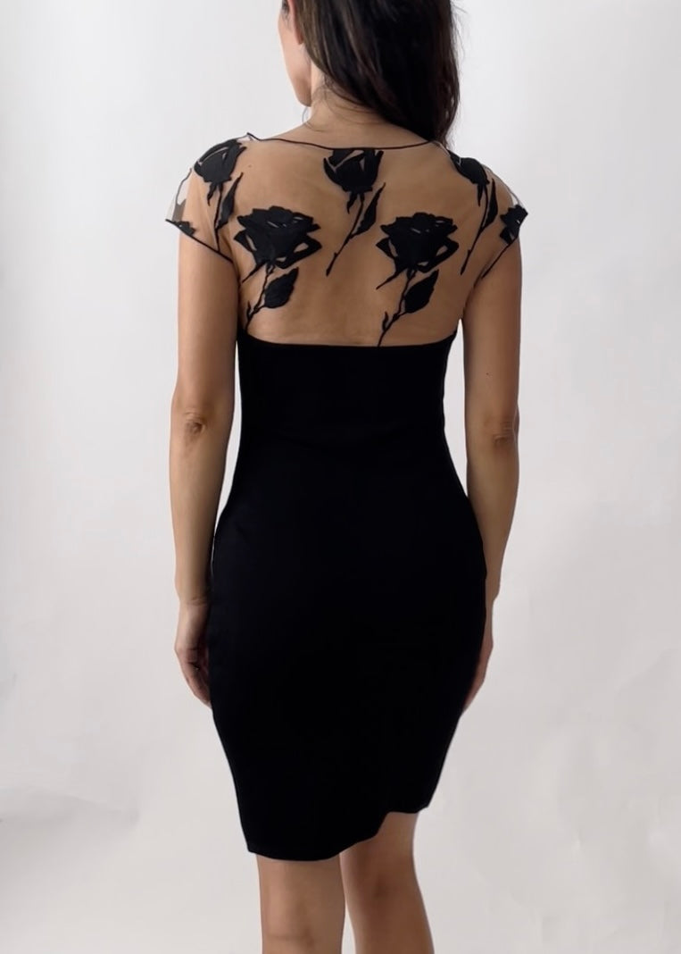 Blumarine Rose Applique Dress