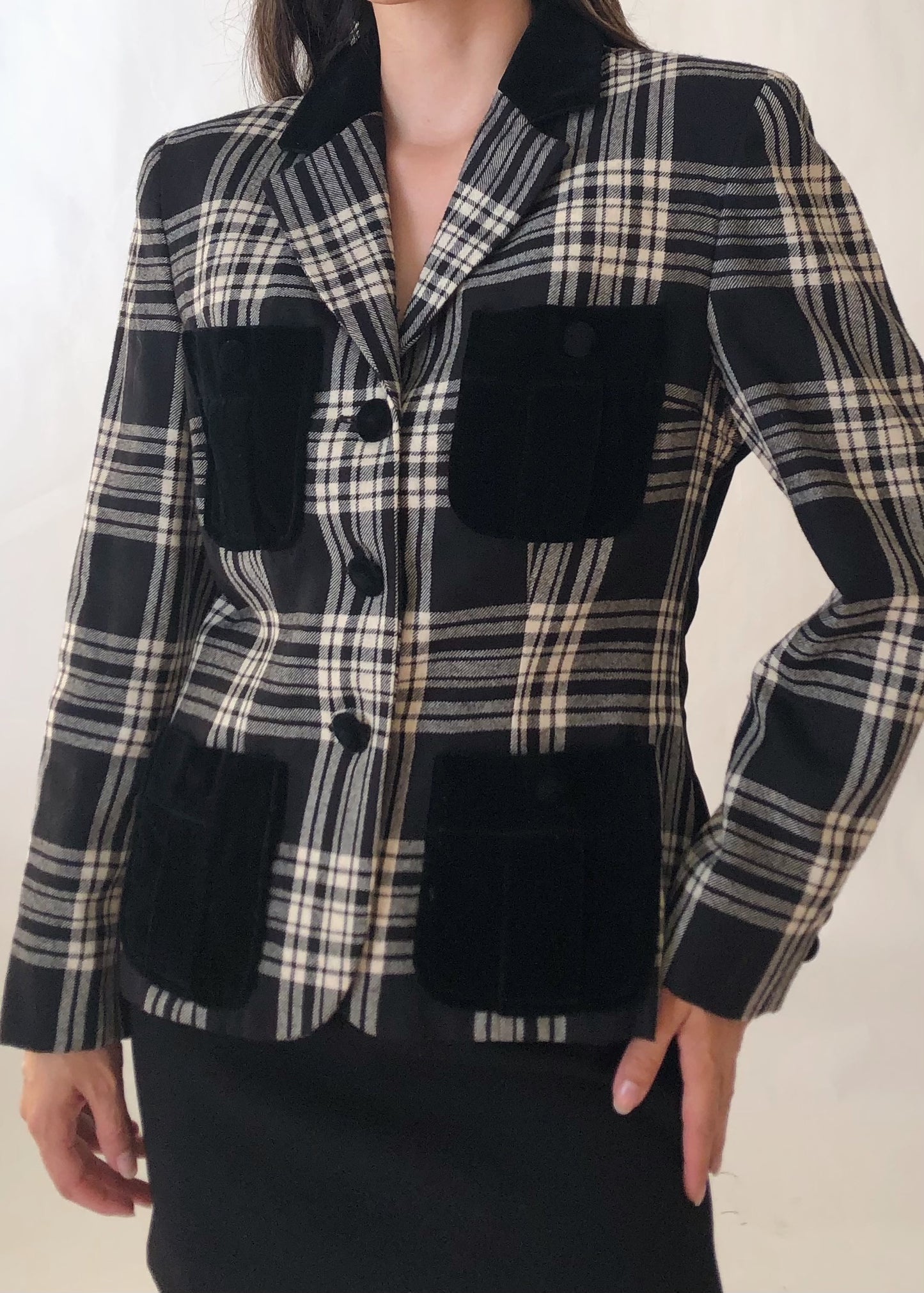 Vintage Moschino Tartan Blazer