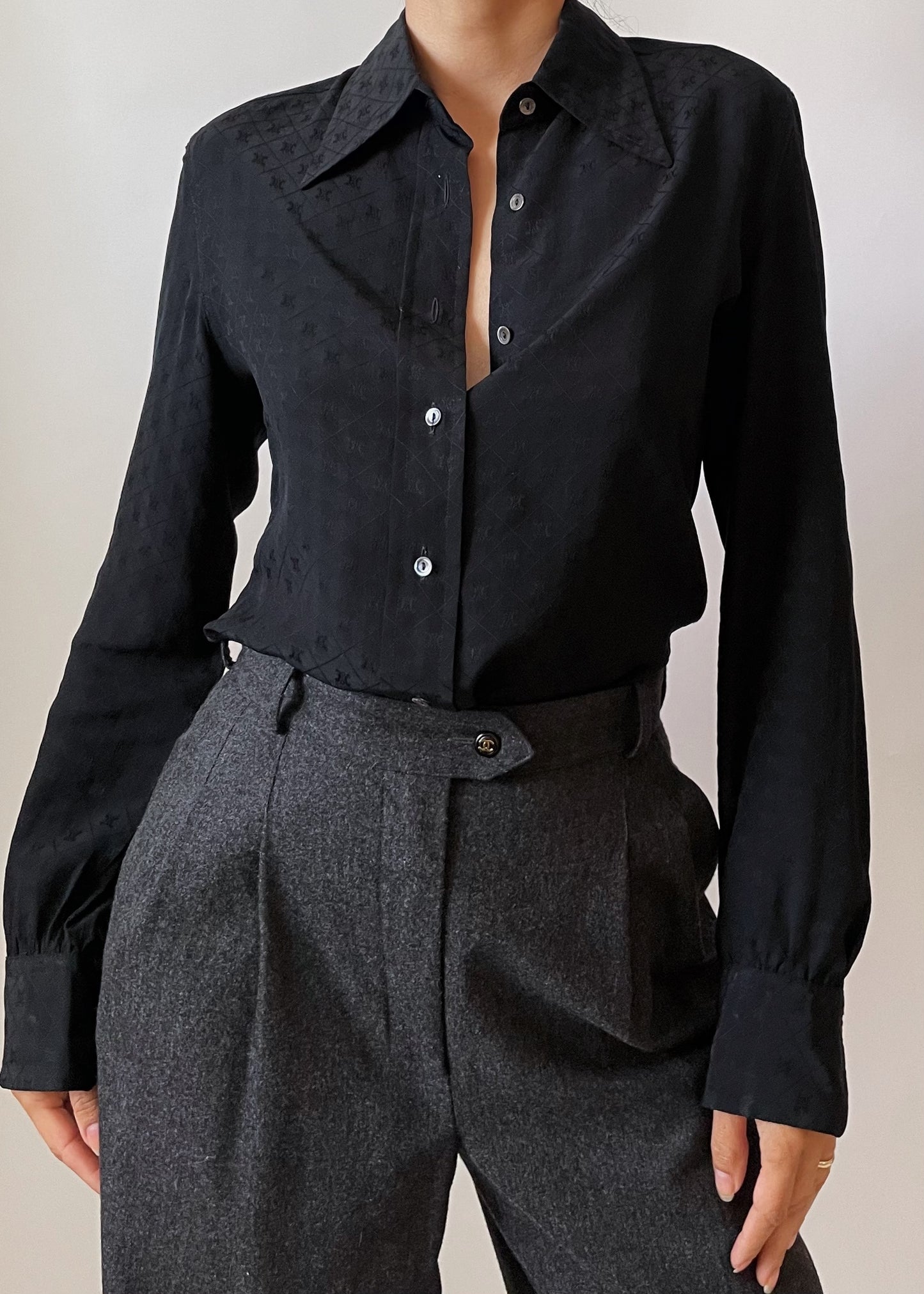 Céline Silk Monogram Blouse