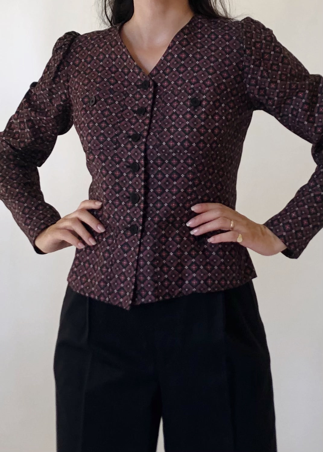Vintage YSL Peplum Top