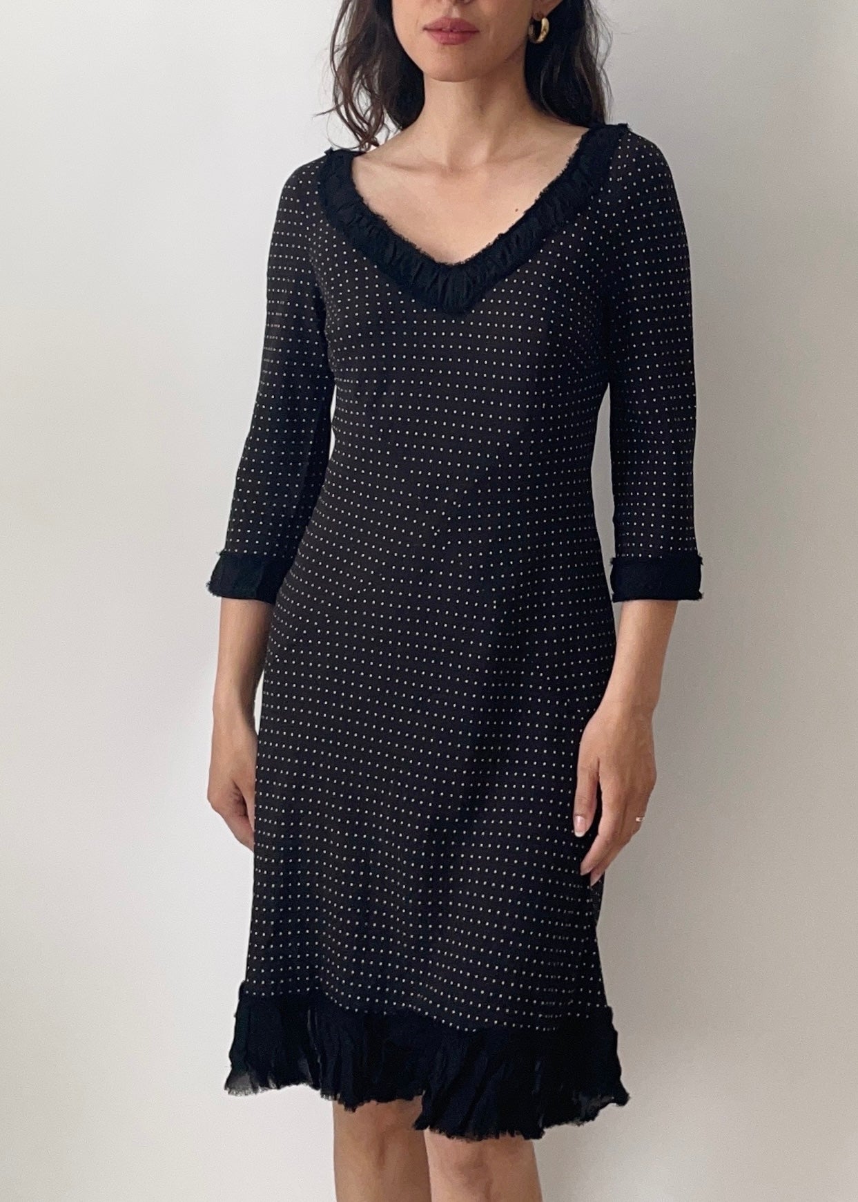Vintage Italian Silk Polkadot Dress