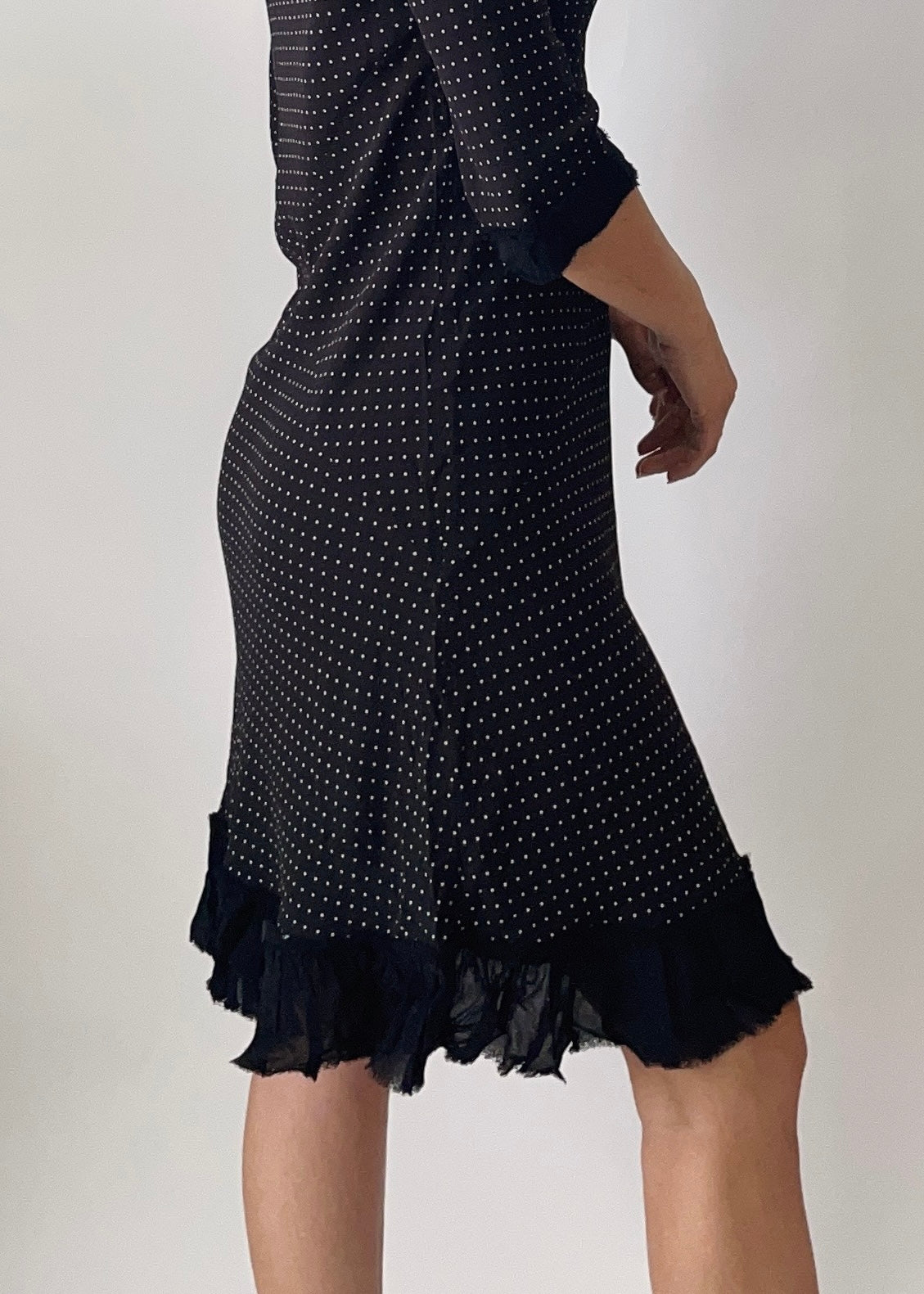 Vintage Italian Silk Polkadot Dress