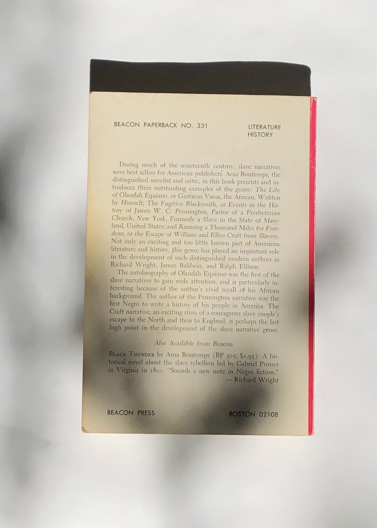 The Great Slave Narratives Selected and Introduced by Arna Bontemps