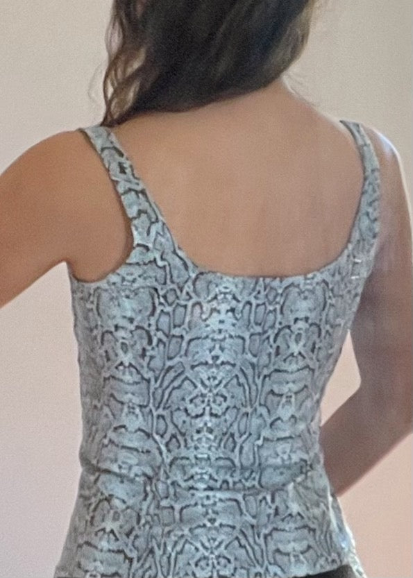 90s French Snakeprint Bustier Tank