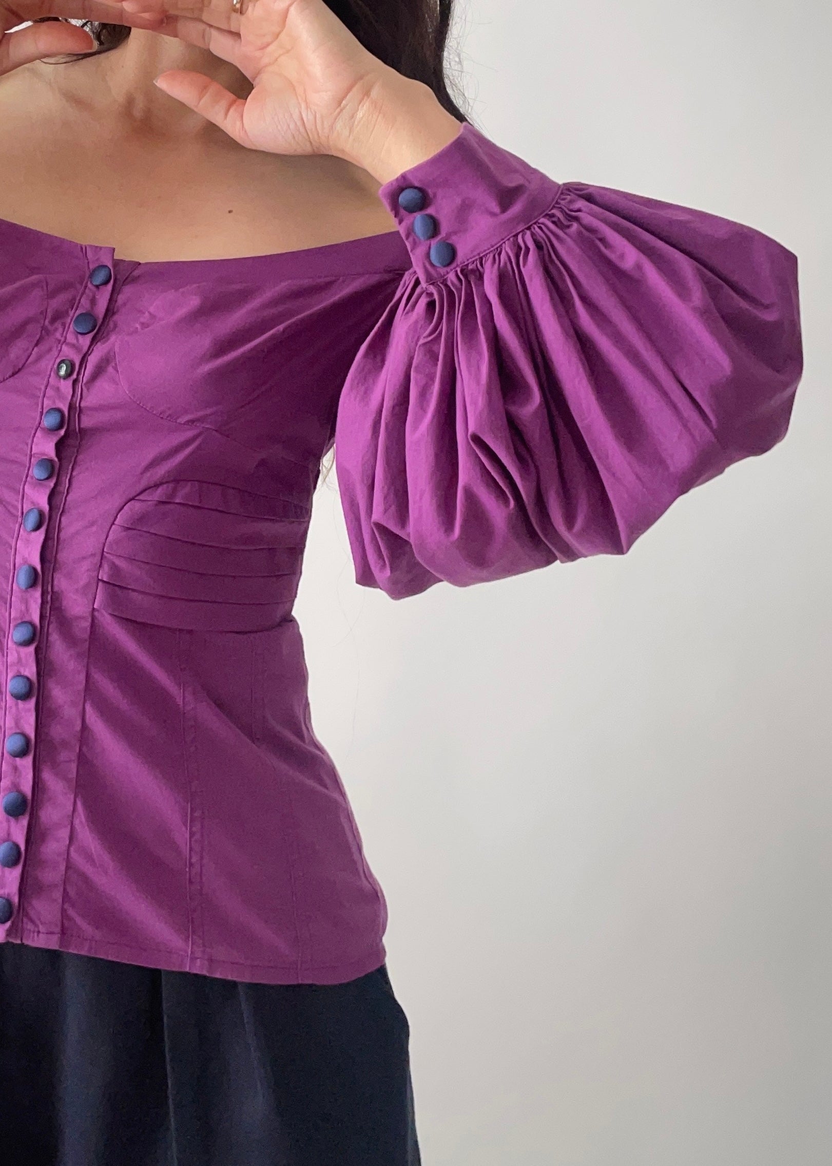 Vintage Just Cavalli Bustier Purple Top