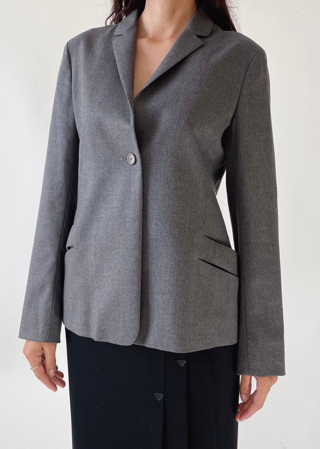 Jil Sander Grey Wool Jacket