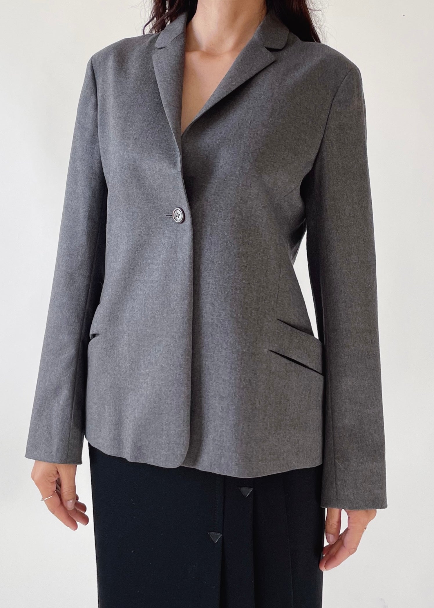 Jil Sander Grey Wool Jacket