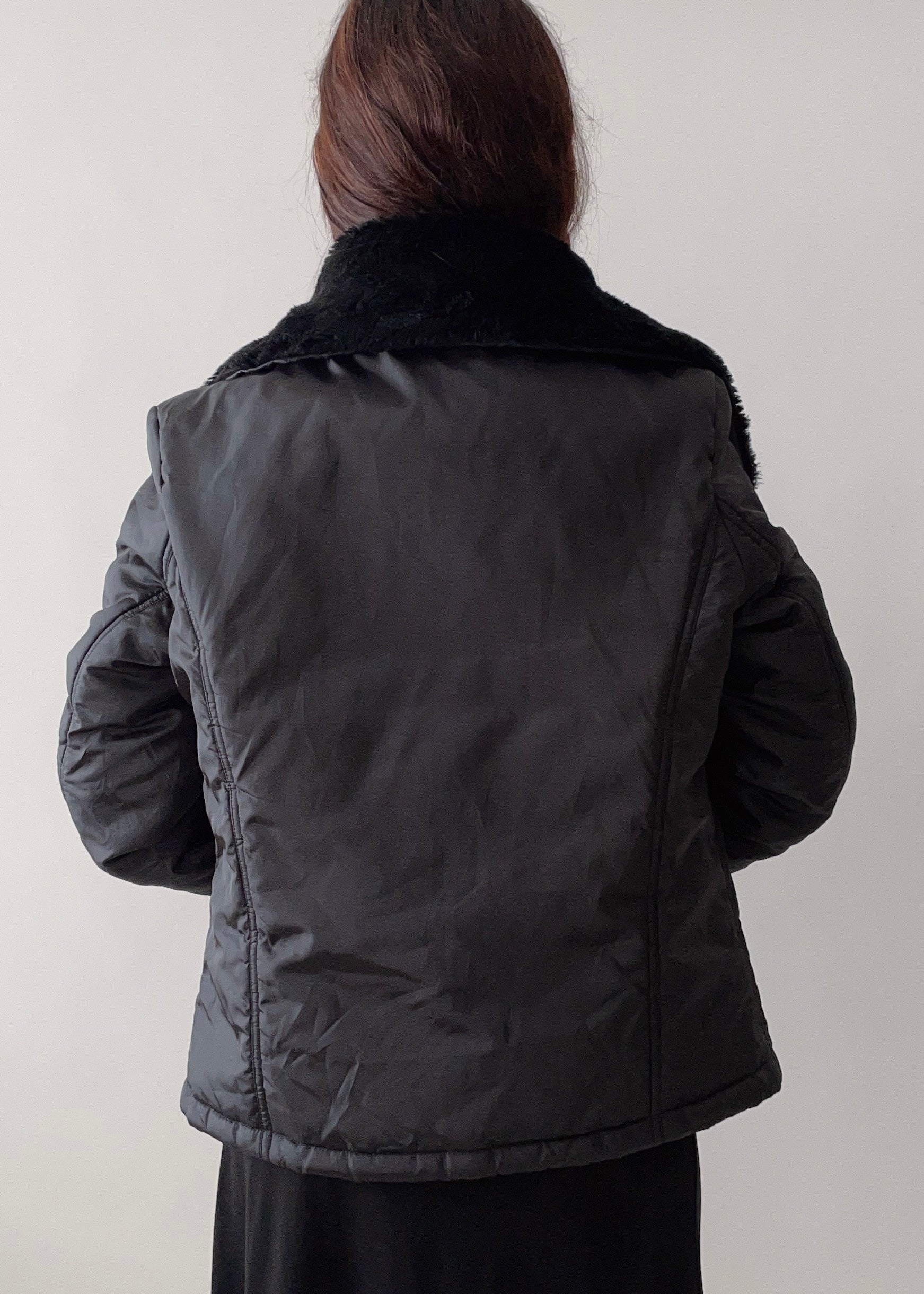 Vintage D&G Faux Fur Bomber Jacket