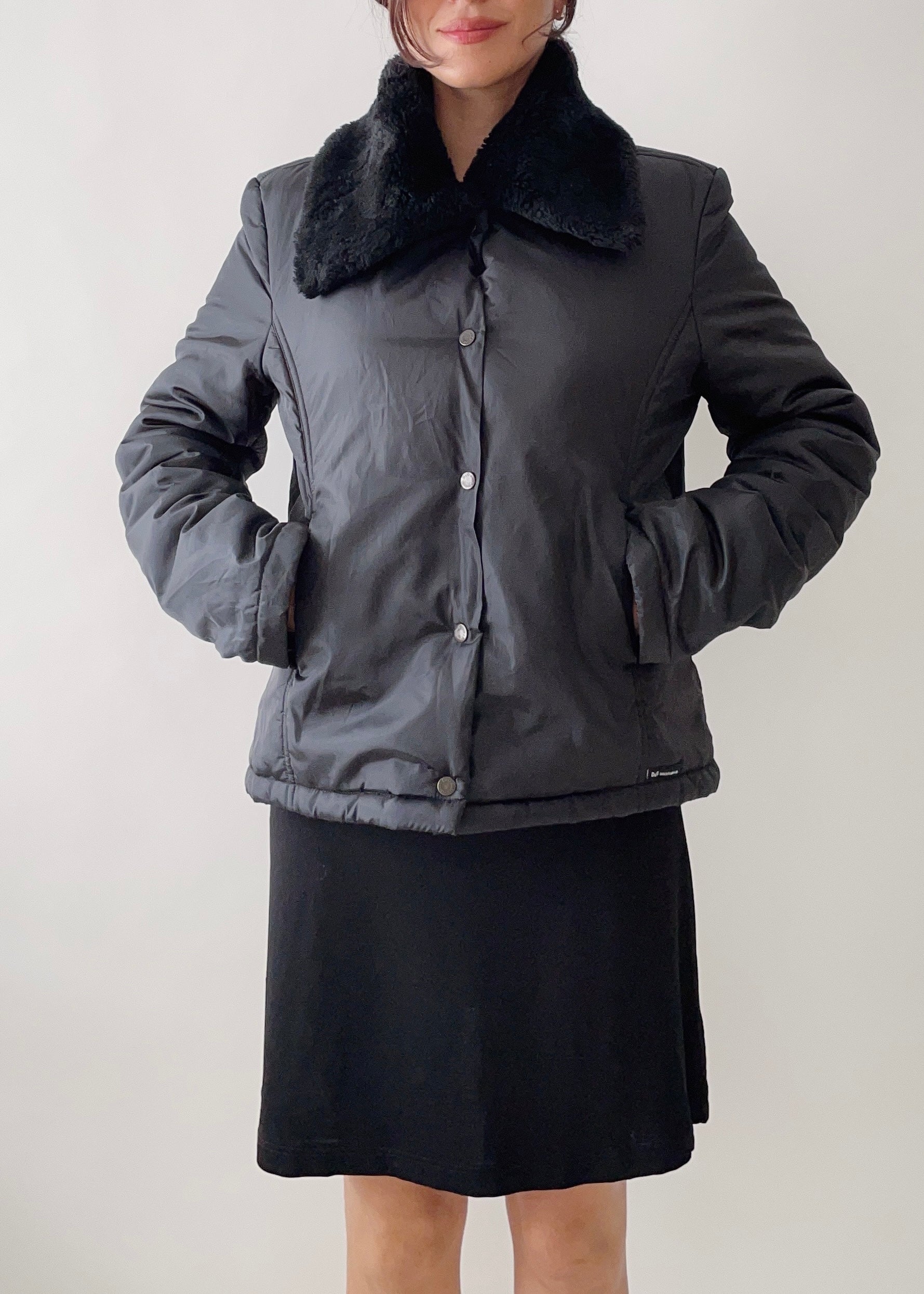 Vintage D&G Faux Fur Bomber Jacket