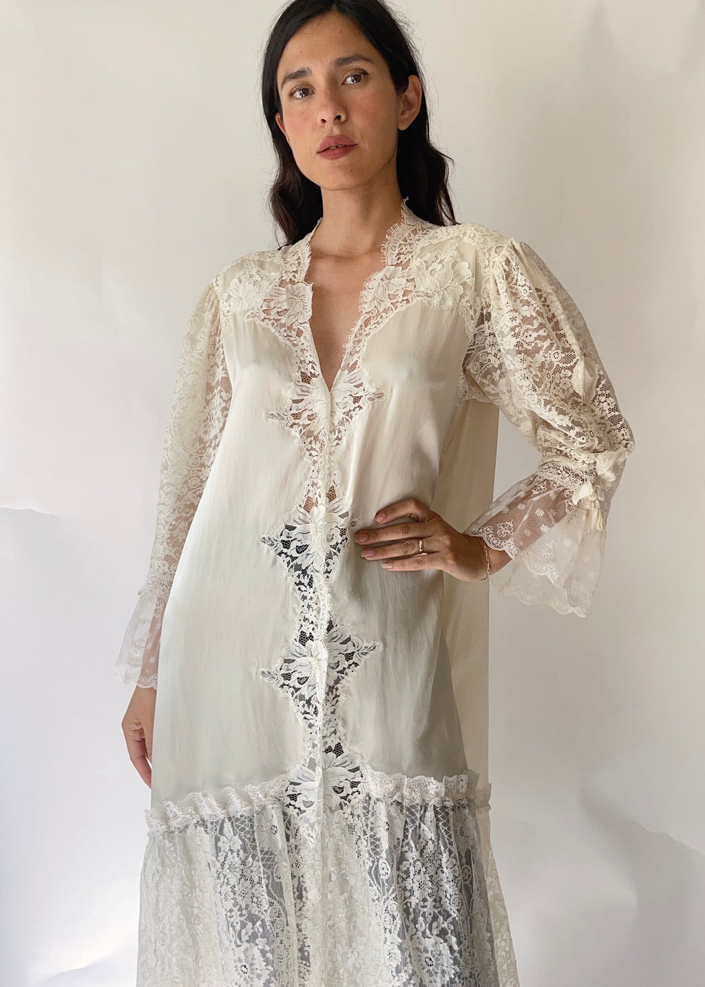 Vintage Christian Dior Silk Robe Dress