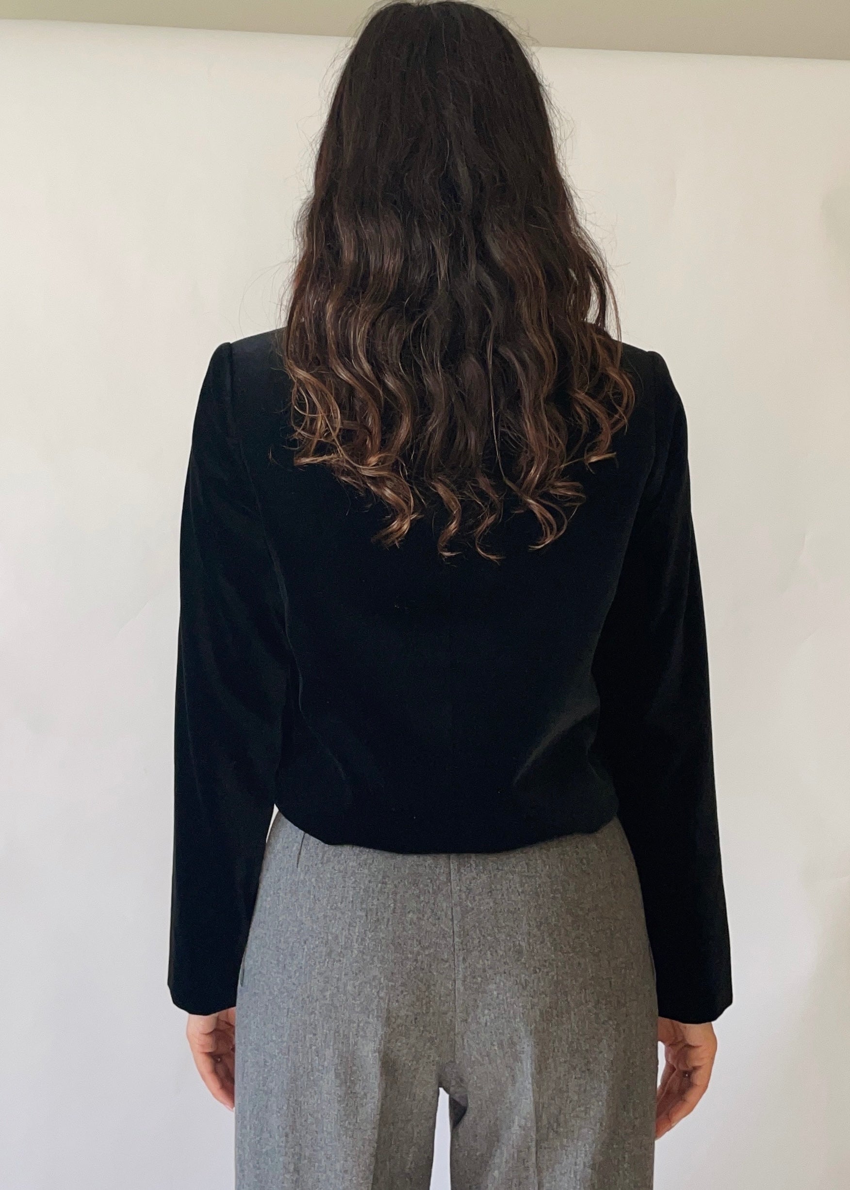 Vintage Yves Saint Laurent Velvet Cropped Jacket