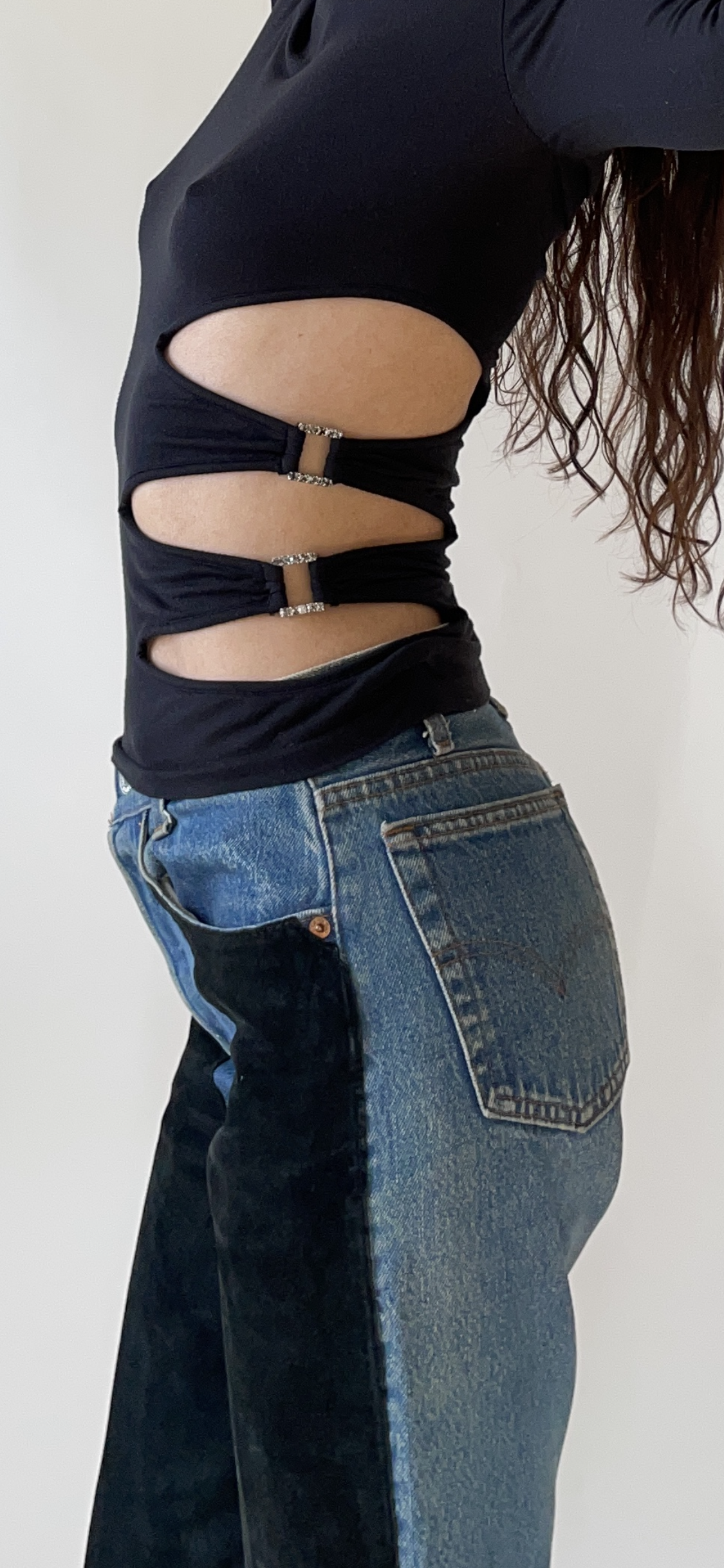 Vintage Sisley Cut-Out Top