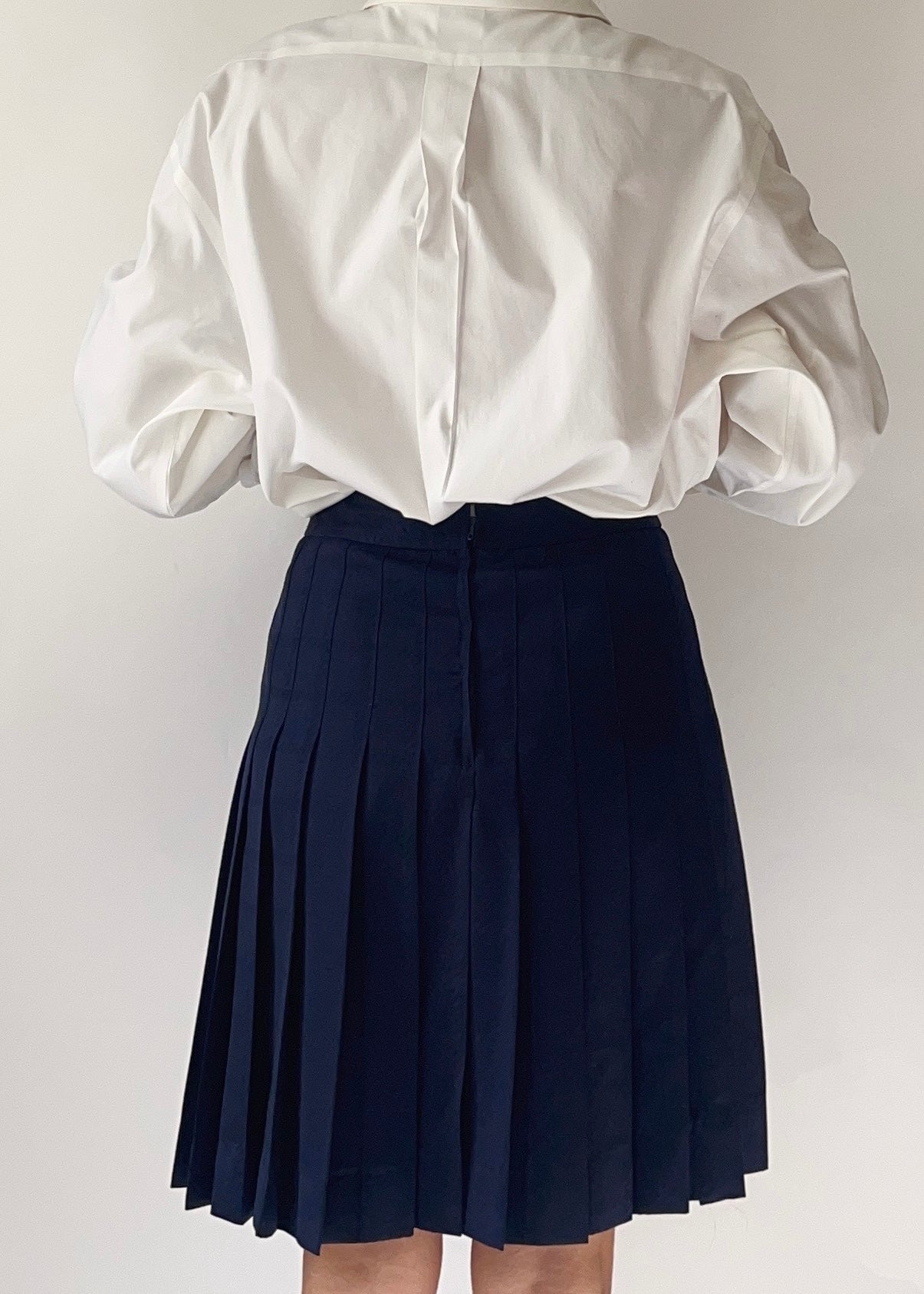 Vintage Celine Wool Equestrian Pleated Skirt
