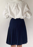 Vintage Celine Wool Equestrian Pleated Skirt