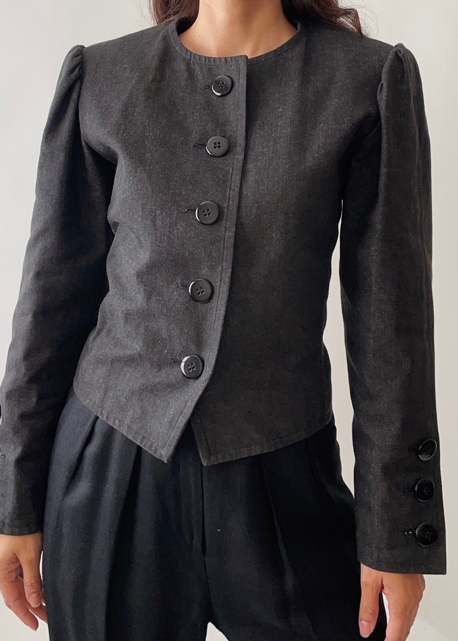 Vintage YSL Black Denim Jacket