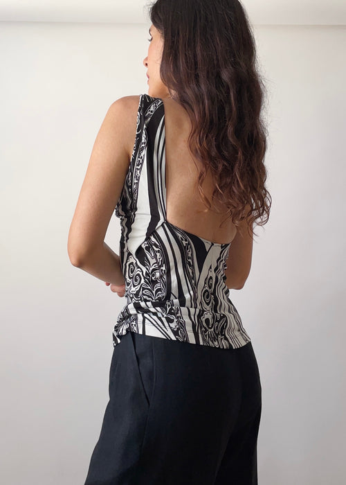 2000s Just Cavalli Square Back Top