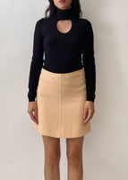 Vintage Courrèges Peach Wool Skirt