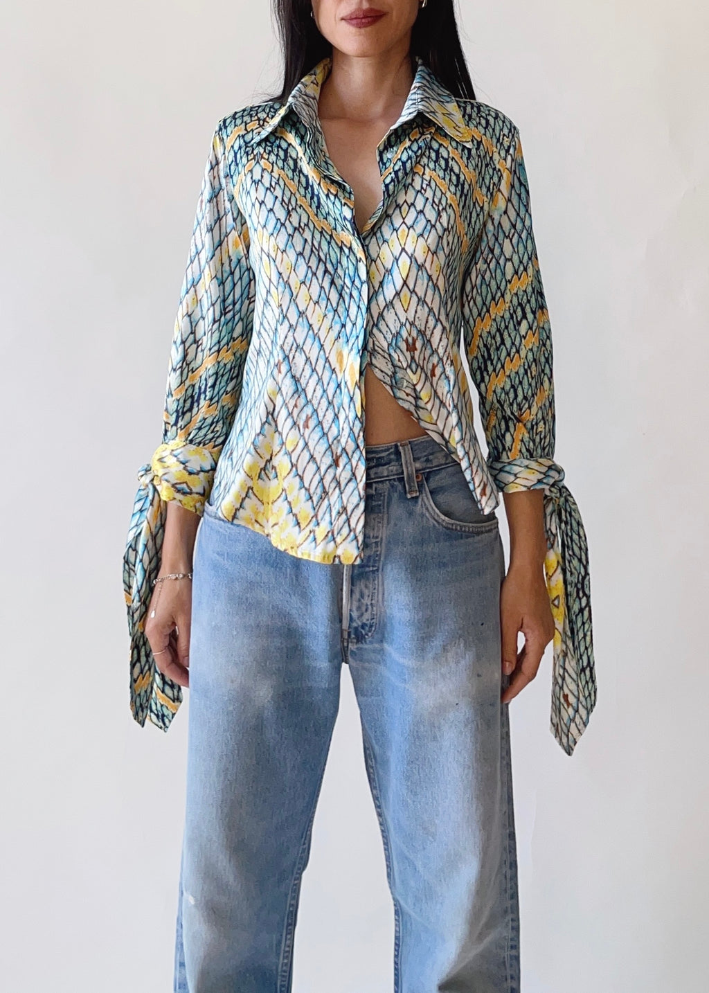 Early 2000s Just Cavalli Snake Print Top