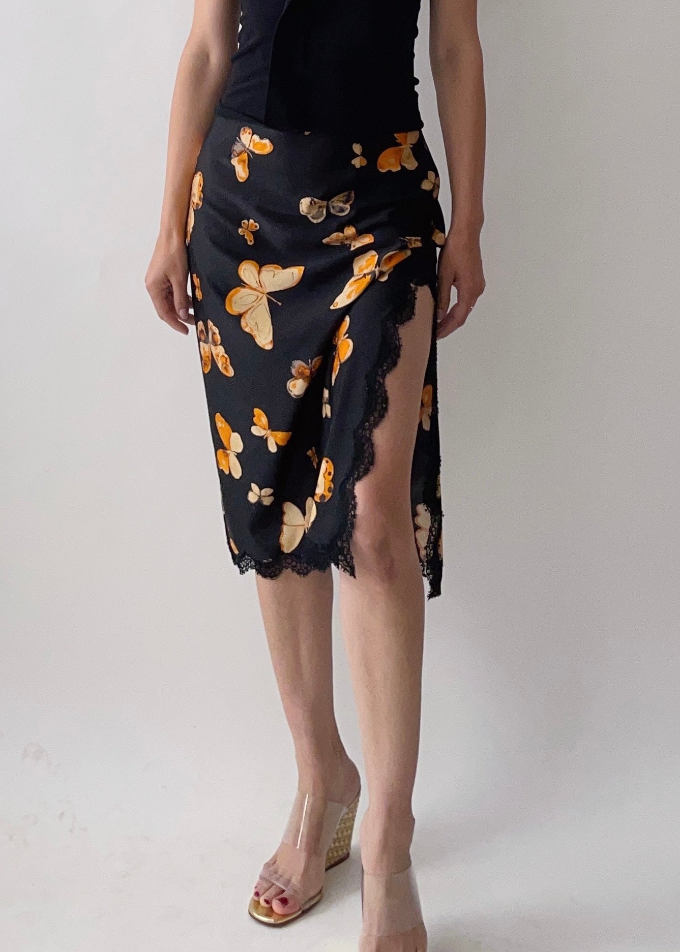 90s Anna Molinari Butterfly Skirt