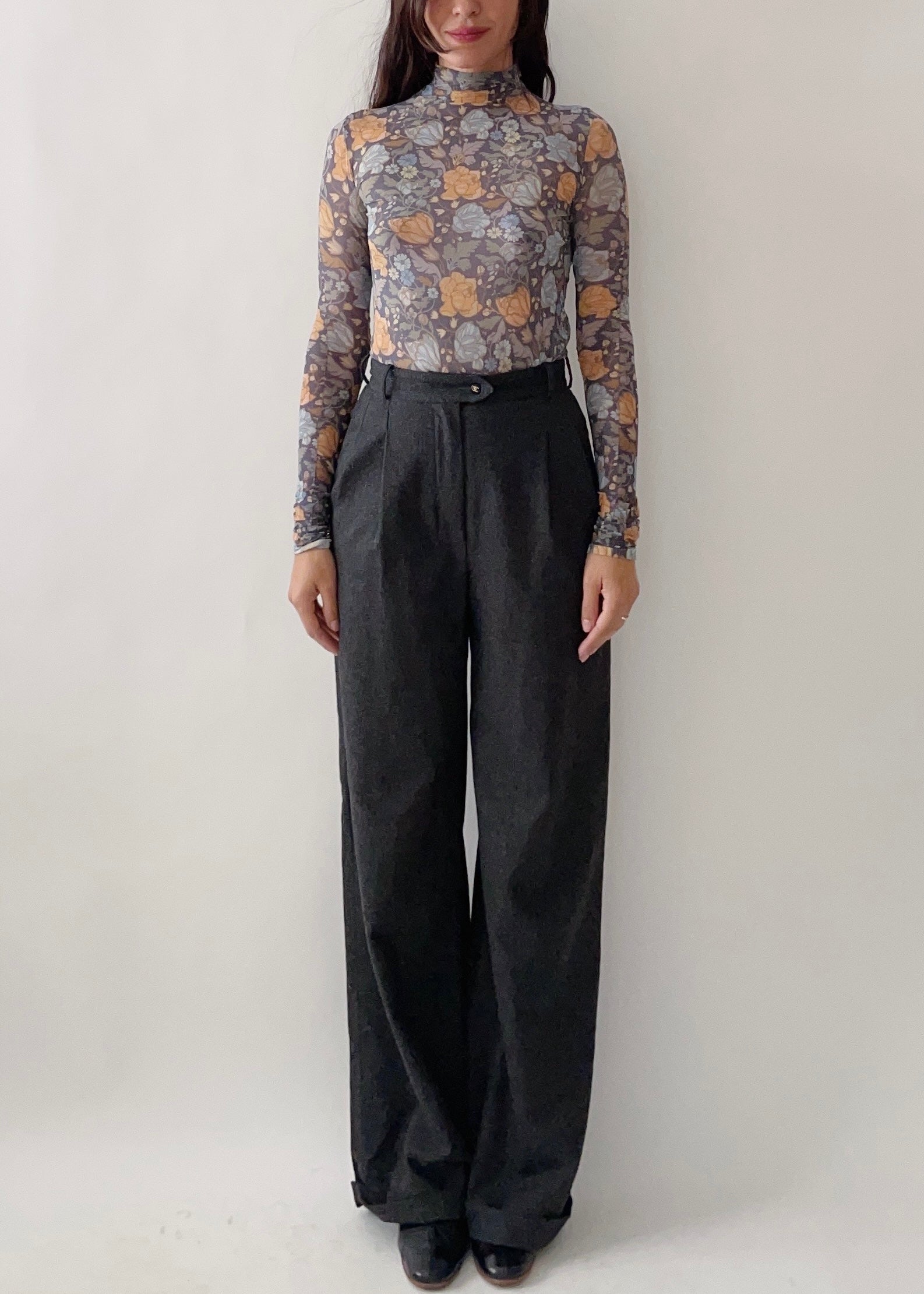 Vintage Chanel CC Wool Trousers