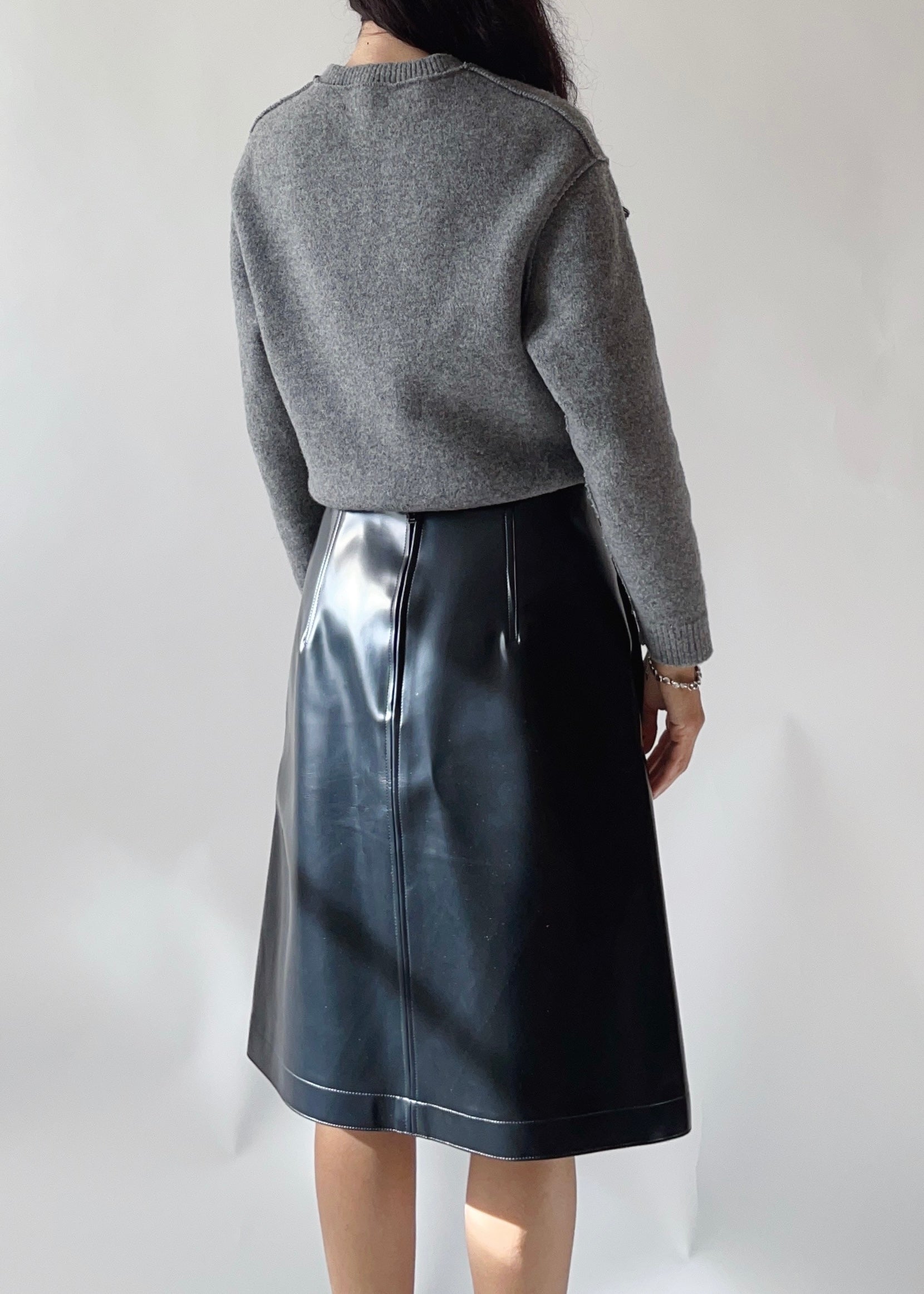 Jil Sander Faux Leather Skirt