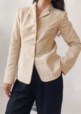 Vintage Moschino Beige Windowpane Blazer